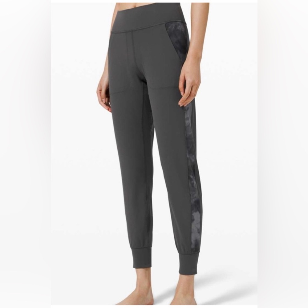 Lululemon Align Jogger Track Stripe Leggings Size 4 Grey, Side Panels High Rise